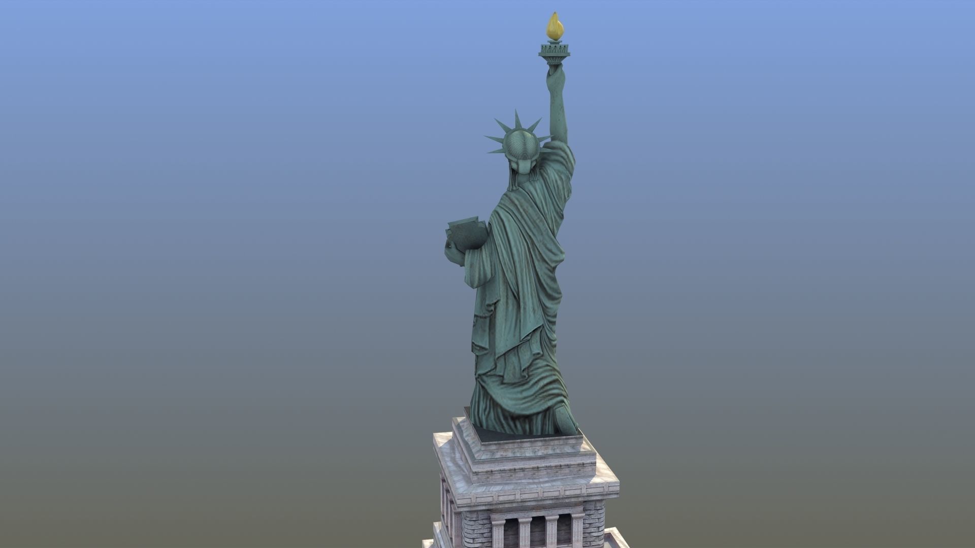 Statue of Liberty VR Low-poly 3D model_12