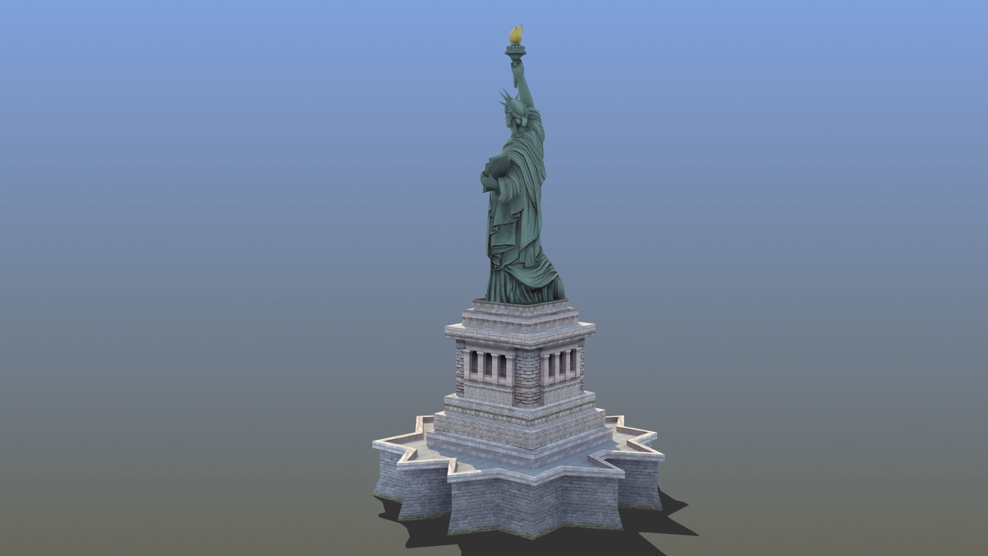 Statue of Liberty VR Low-poly 3D model_15