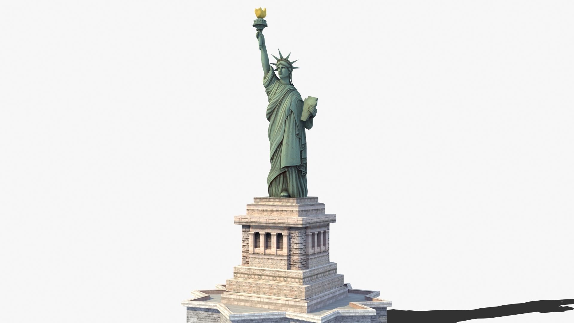 Statue of Liberty VR Low-poly 3D model_22