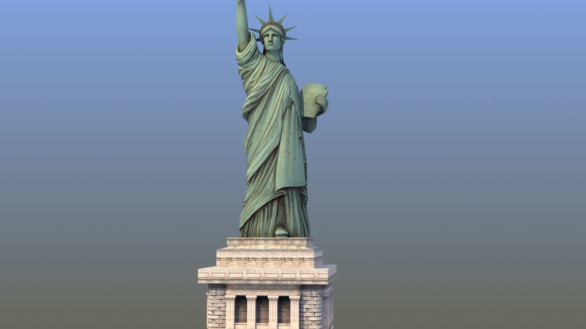 Statue of Liberty VR Low-poly 3D model_8