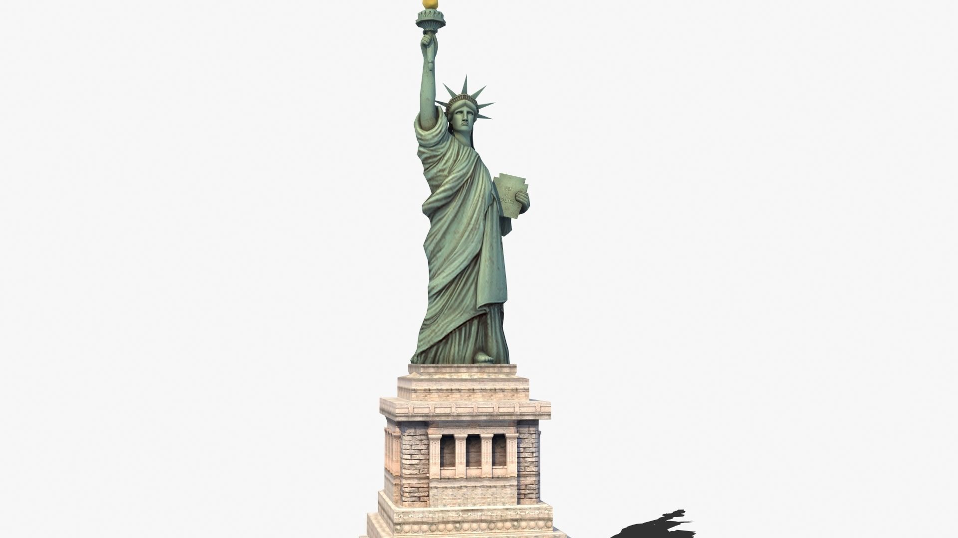 Statue of Liberty VR Low-poly 3D model_28