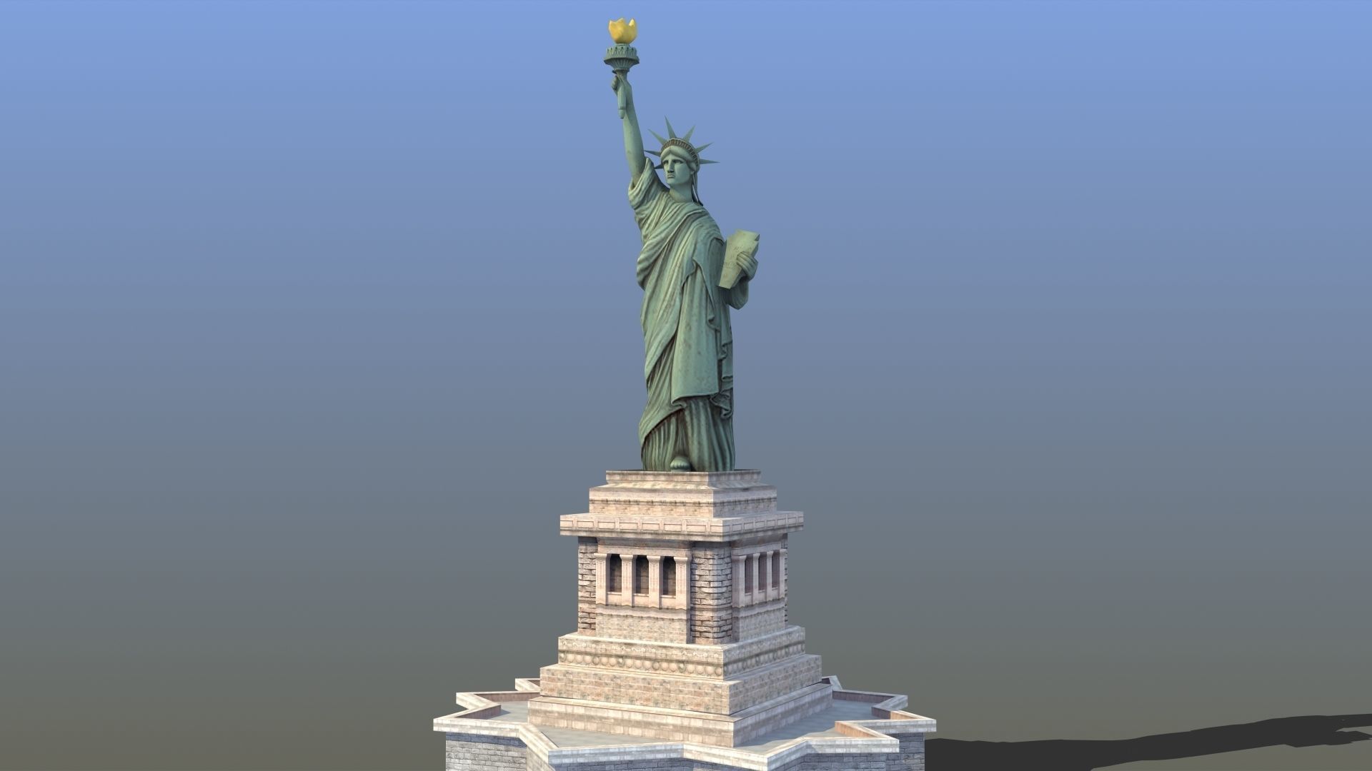 Statue of Liberty VR Low-poly 3D model_1