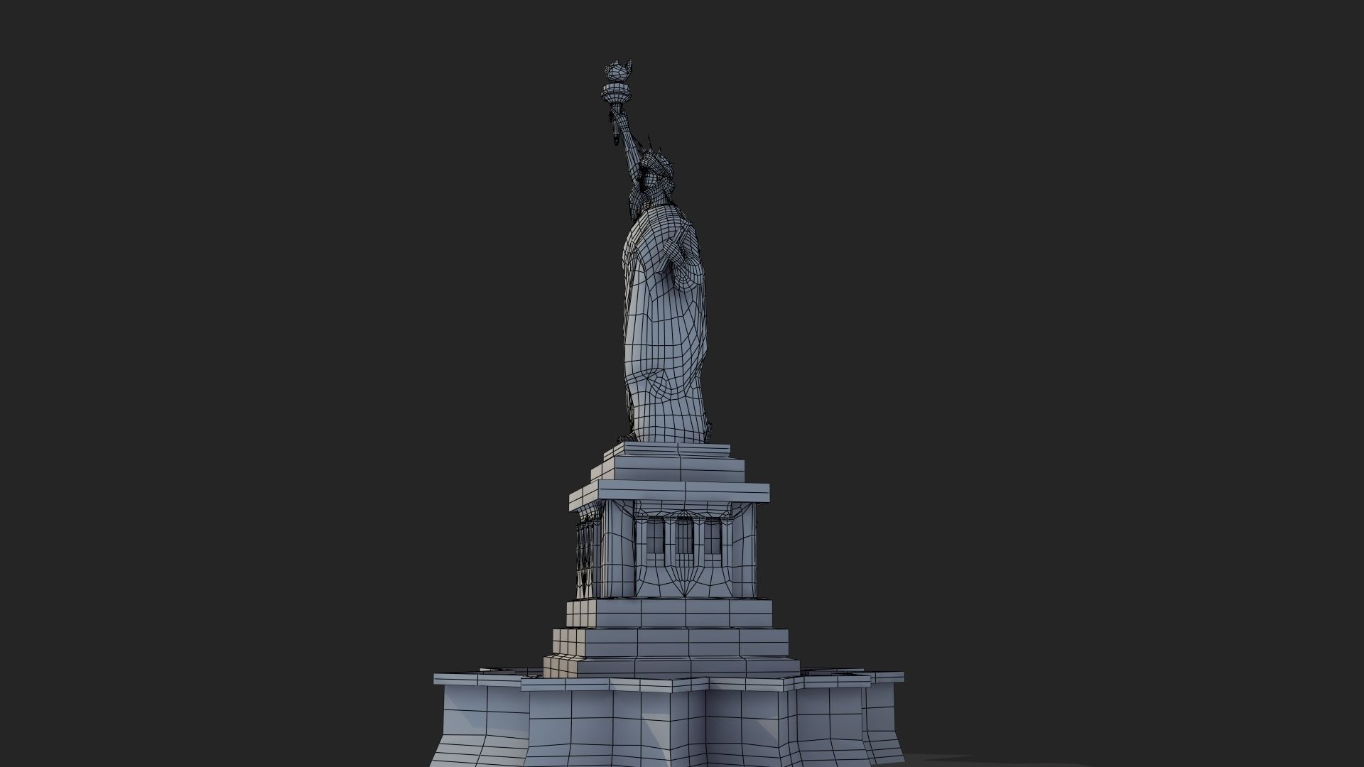 Statue of Liberty VR Low-poly 3D model_47