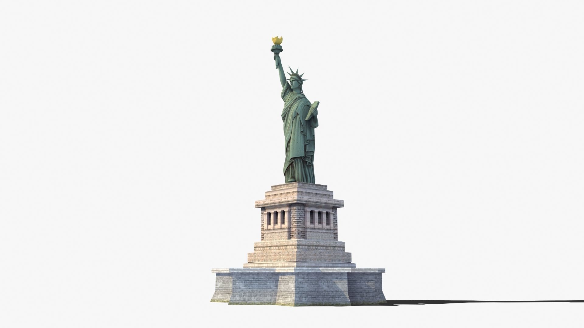 Statue of Liberty VR Low-poly 3D model_40