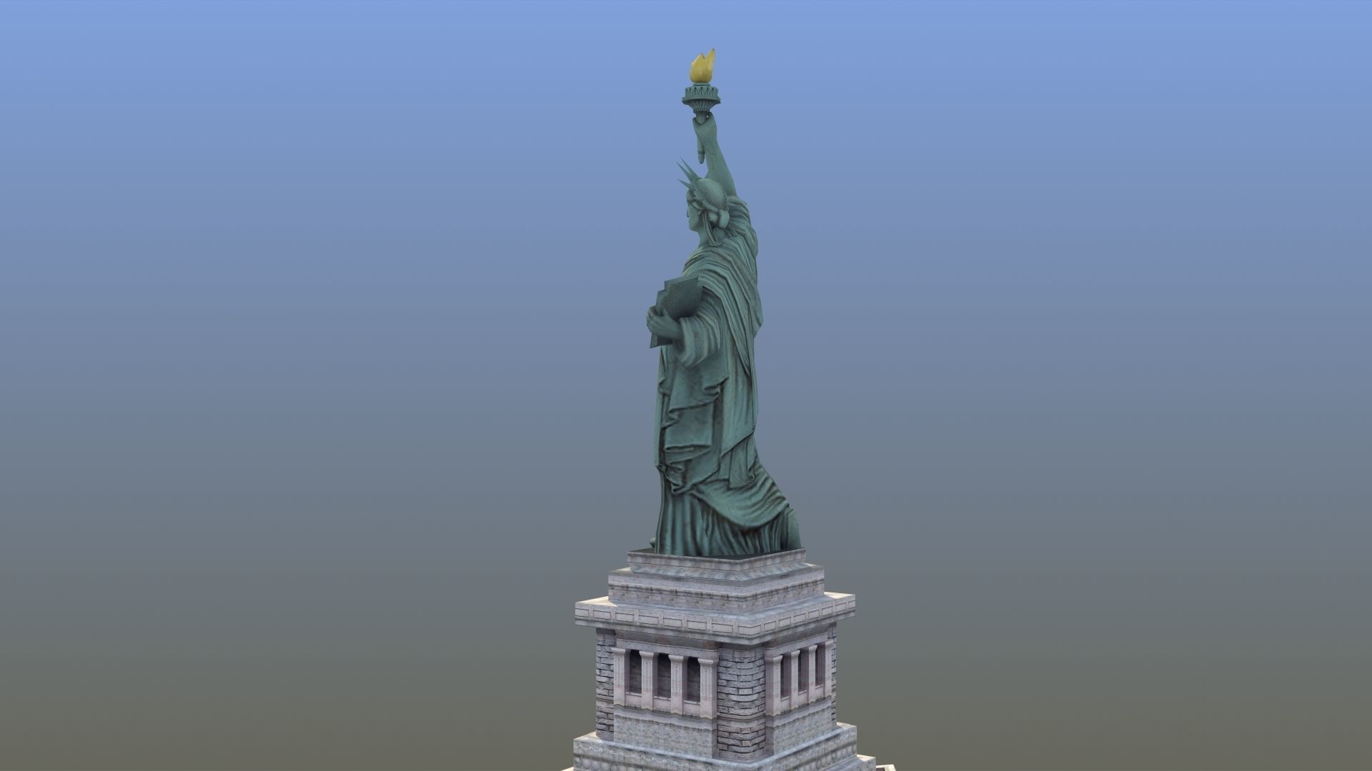 Statue of Liberty VR Low-poly 3D model_11
