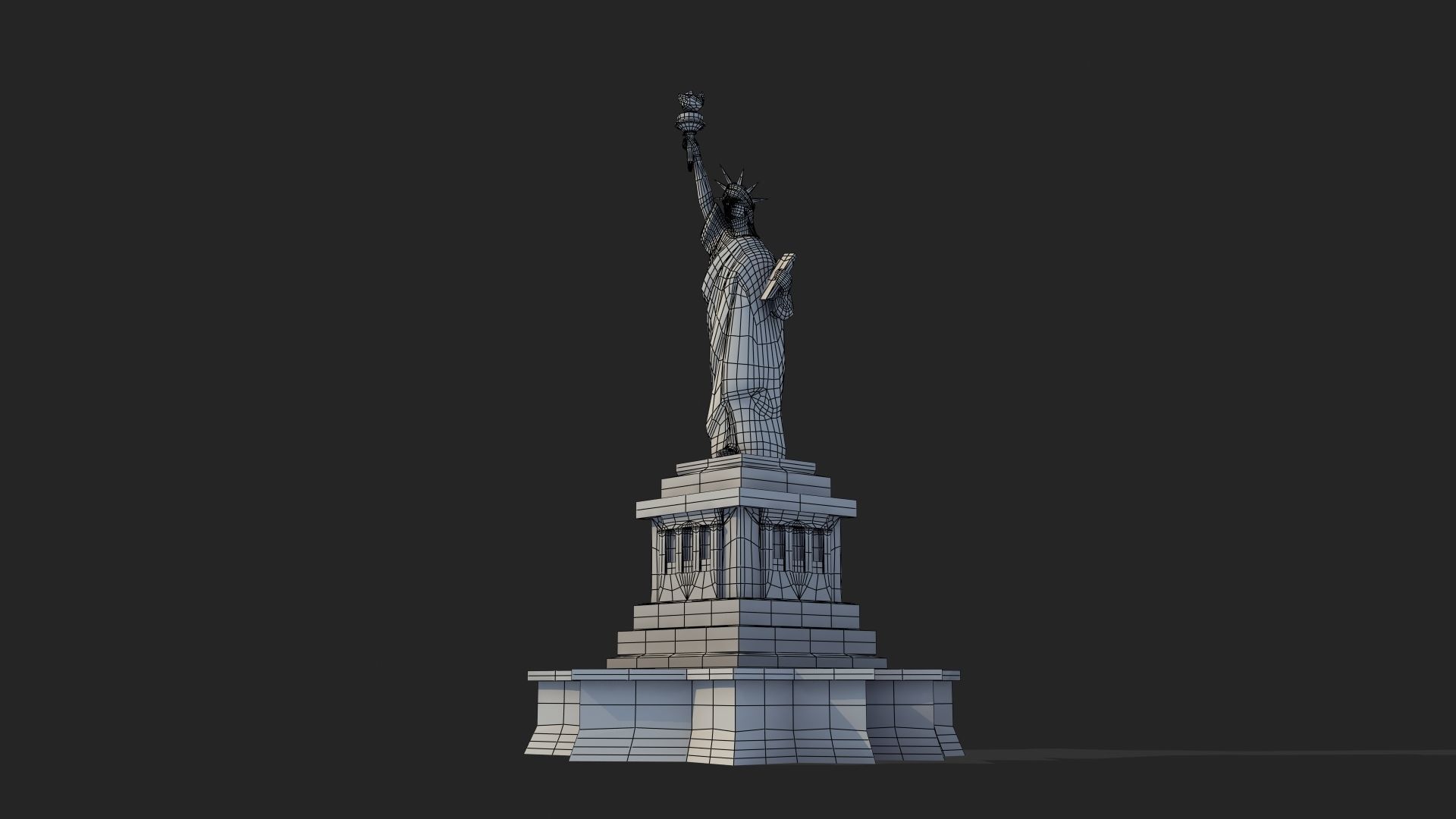 Statue of Liberty VR Low-poly 3D model_49