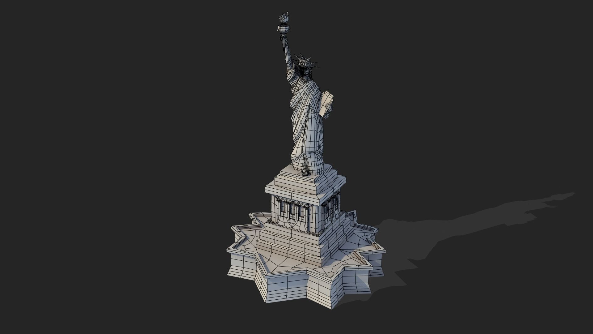 Statue of Liberty VR Low-poly 3D model_44