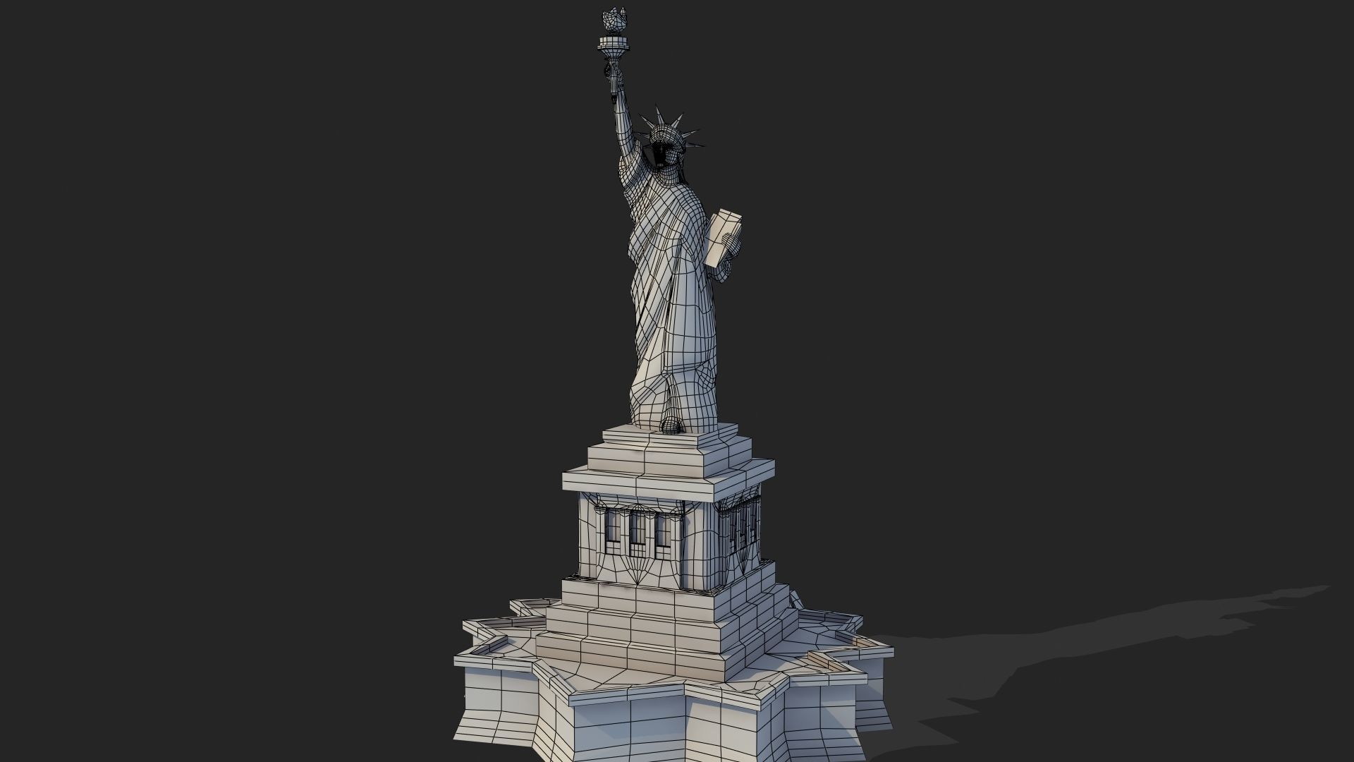 Statue of Liberty VR Low-poly 3D model_50