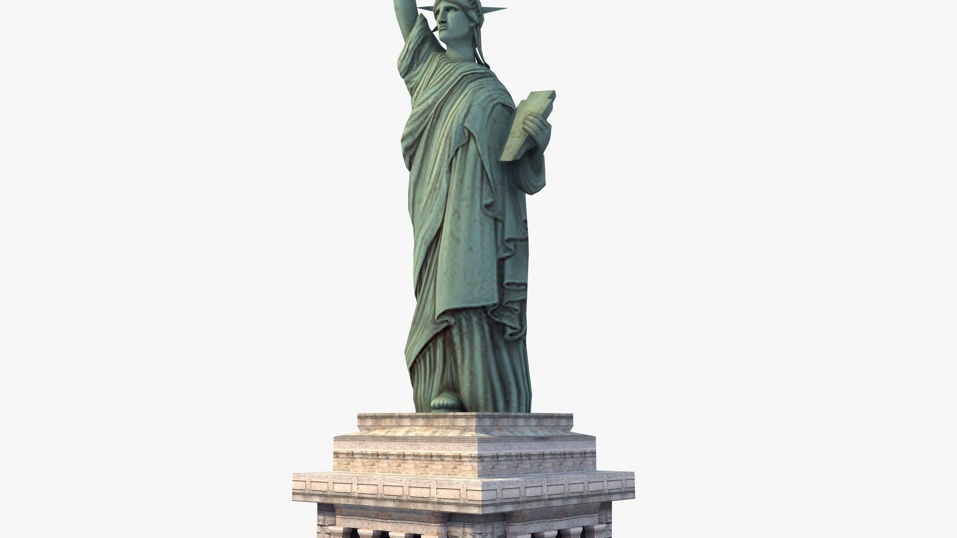 Statue of Liberty VR Low-poly 3D model_30
