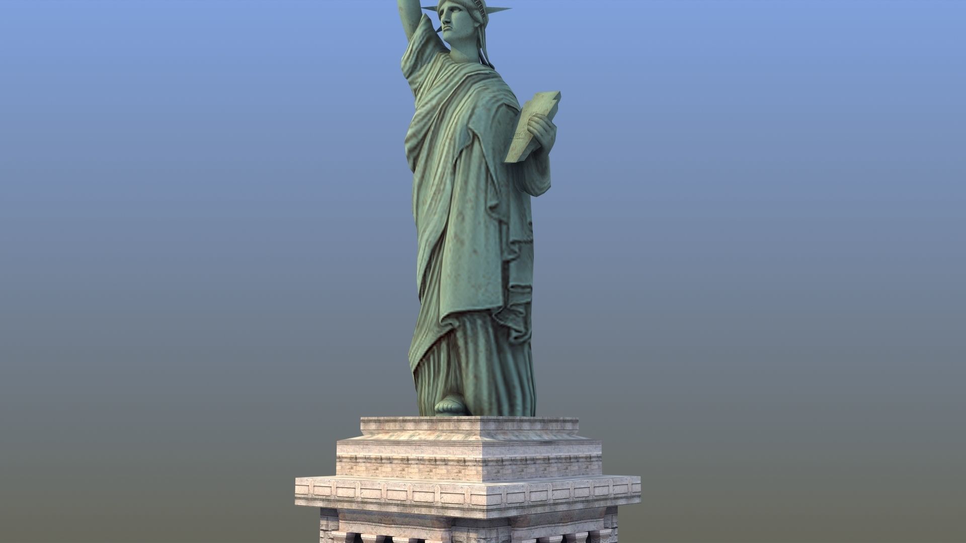 Statue of Liberty VR Low-poly 3D model_9