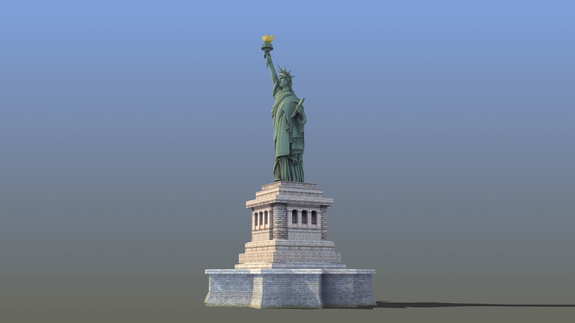 Statue of Liberty VR Low-poly 3D model_18