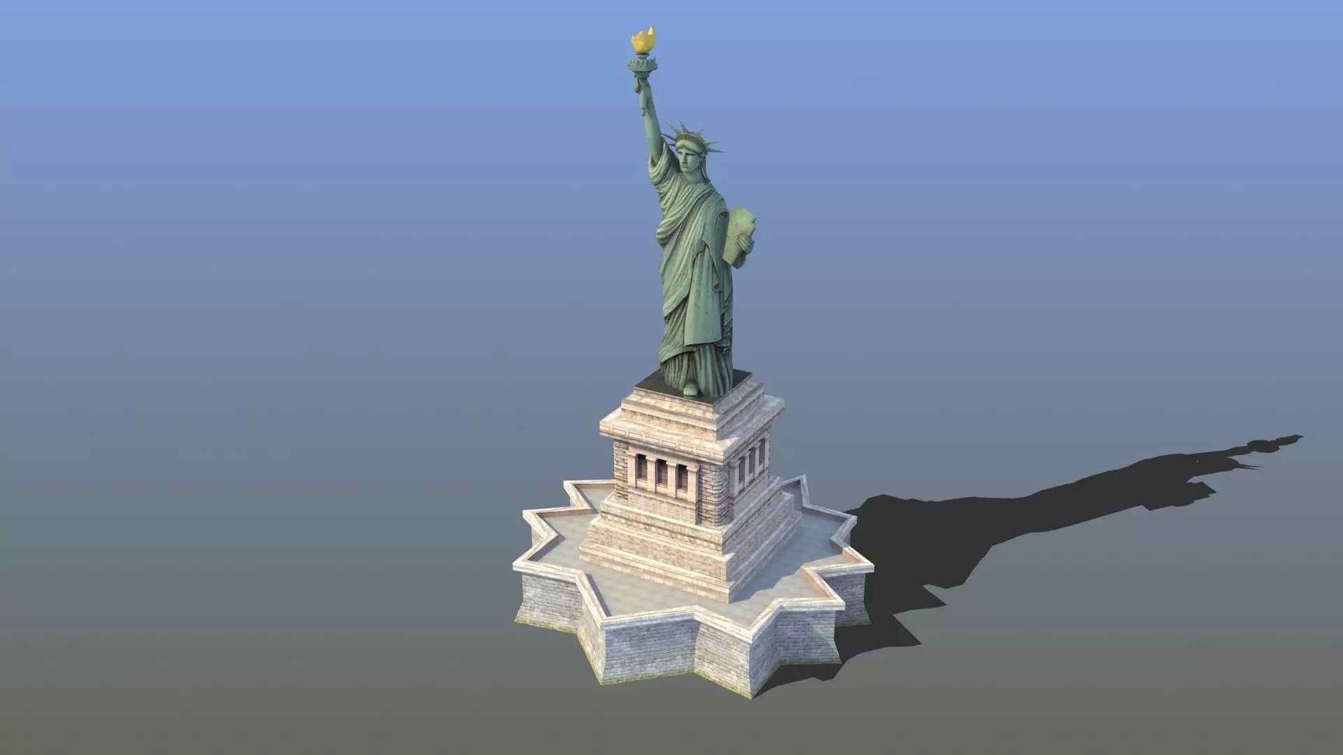 Statue of Liberty VR Low-poly 3D model_0