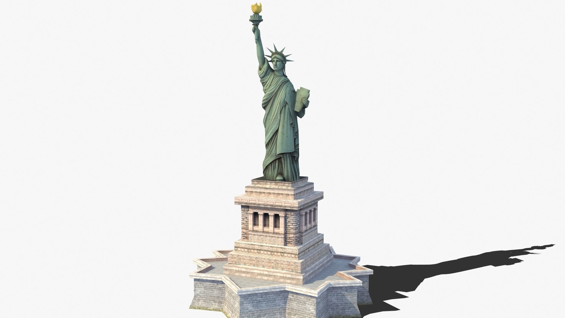 Statue of Liberty VR Low-poly 3D model_41