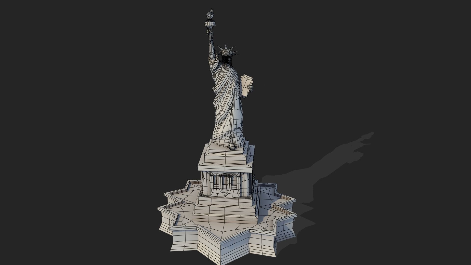 Statue of Liberty VR Low-poly 3D model_51