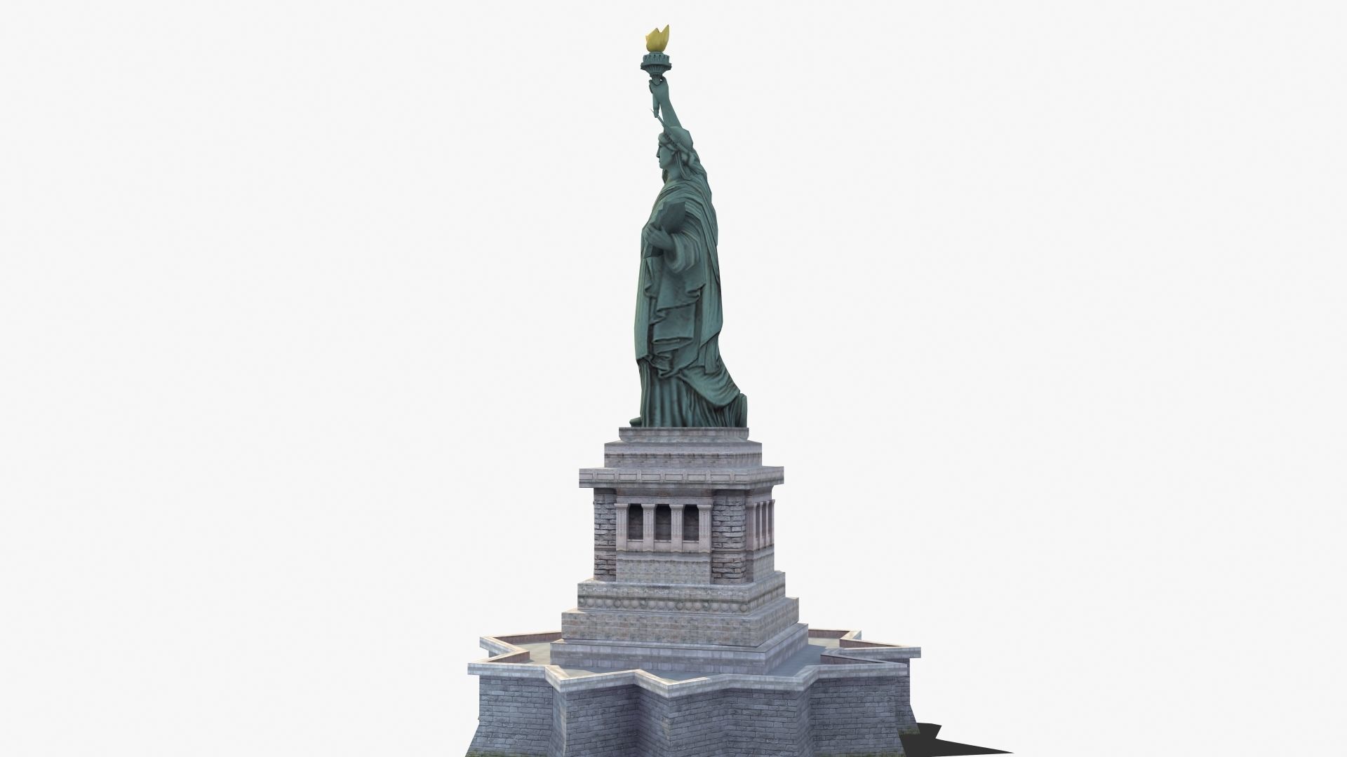 Statue of Liberty VR Low-poly 3D model_37