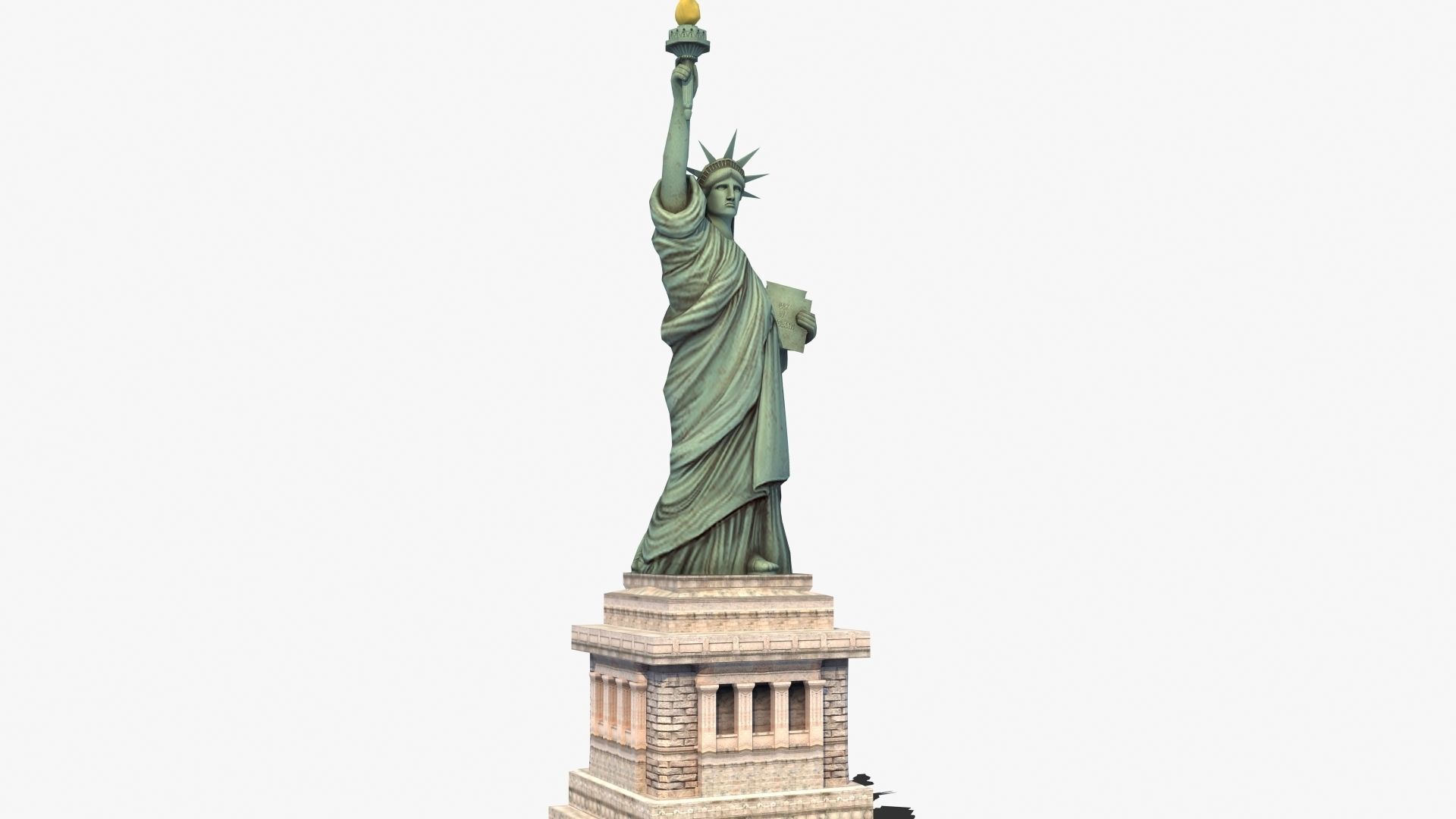 Statue of Liberty VR Low-poly 3D model_25