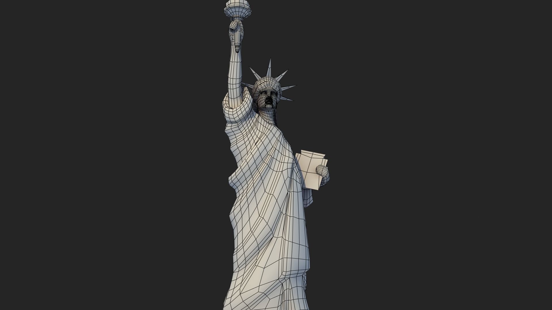 Statue of Liberty VR Low-poly 3D model_45