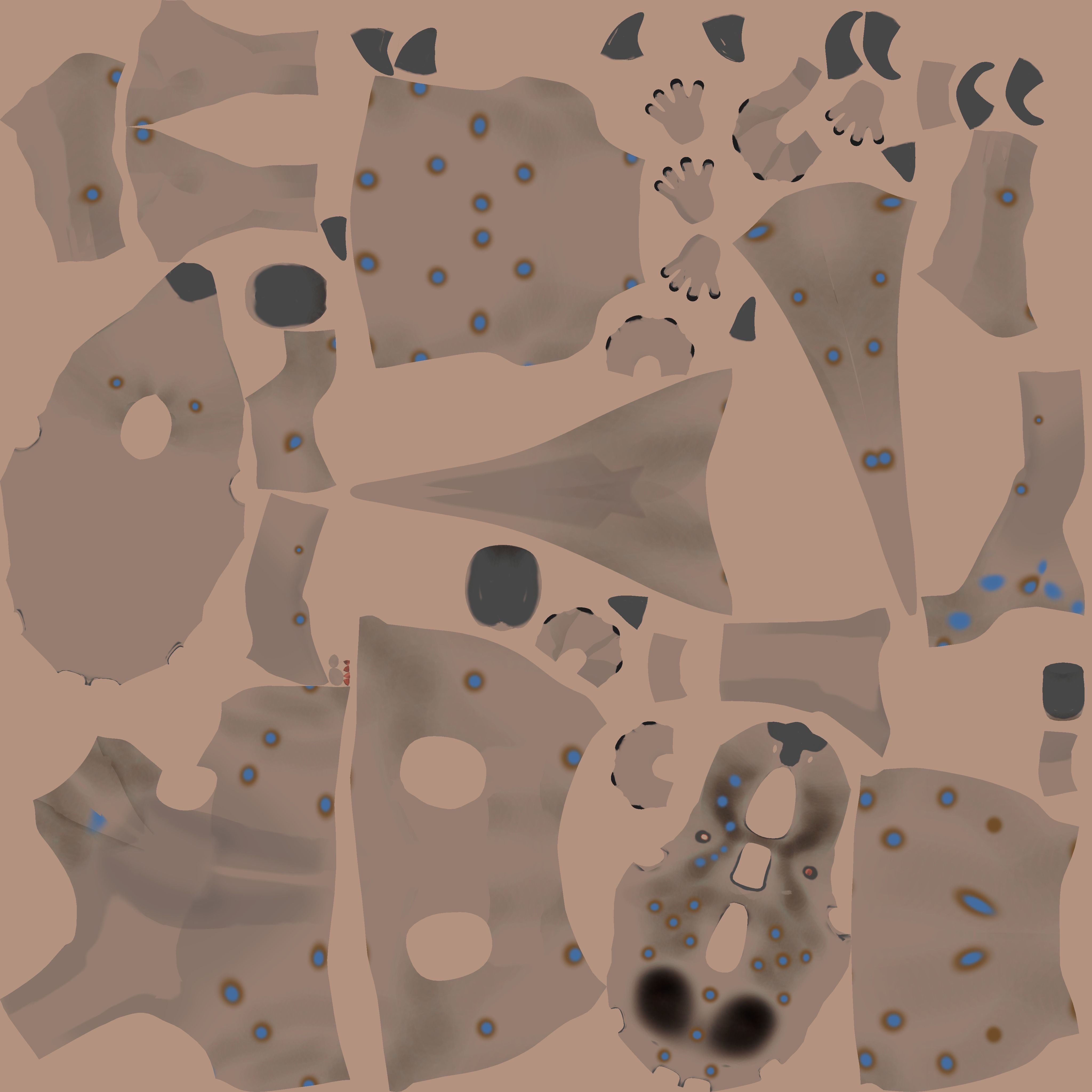 Pachyrhinosaurus dinosaur on rock 3D model_2