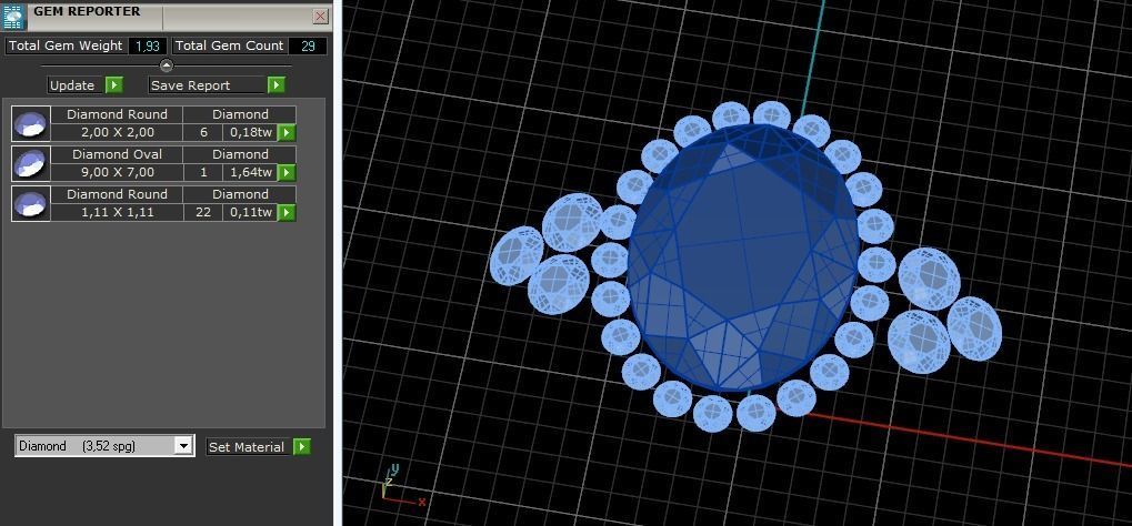 513 Ring with oval stone 3D print model_10