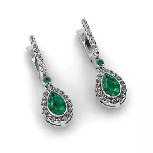 512 Earrings with Pear stone