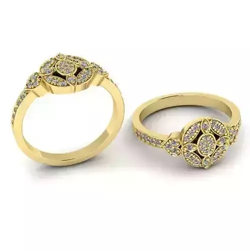 507 Ring with hearts 3D print model