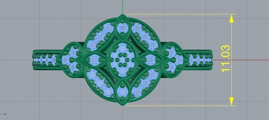 507 Ring with hearts 3D print model_6
