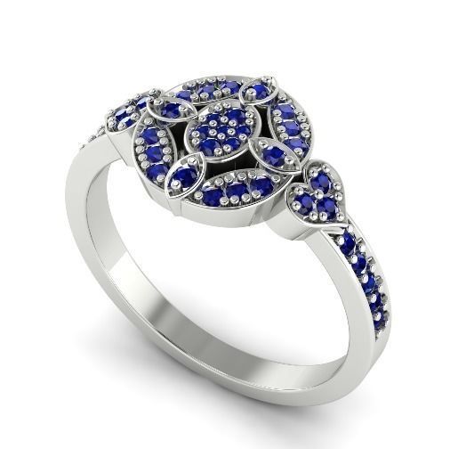 507 Ring with hearts 3D print model_3