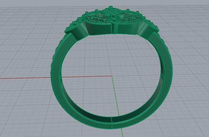 507 Ring with hearts 3D print model_8
