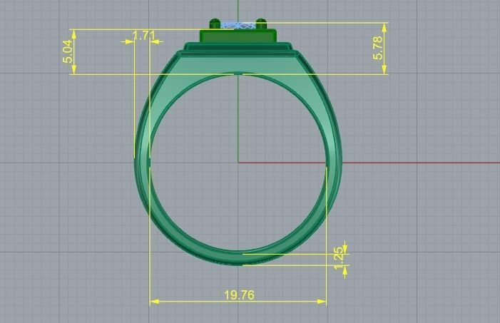 503 Man ring 3D print model_6