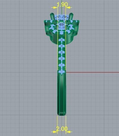 502 Ring with round stones 3D print model_7