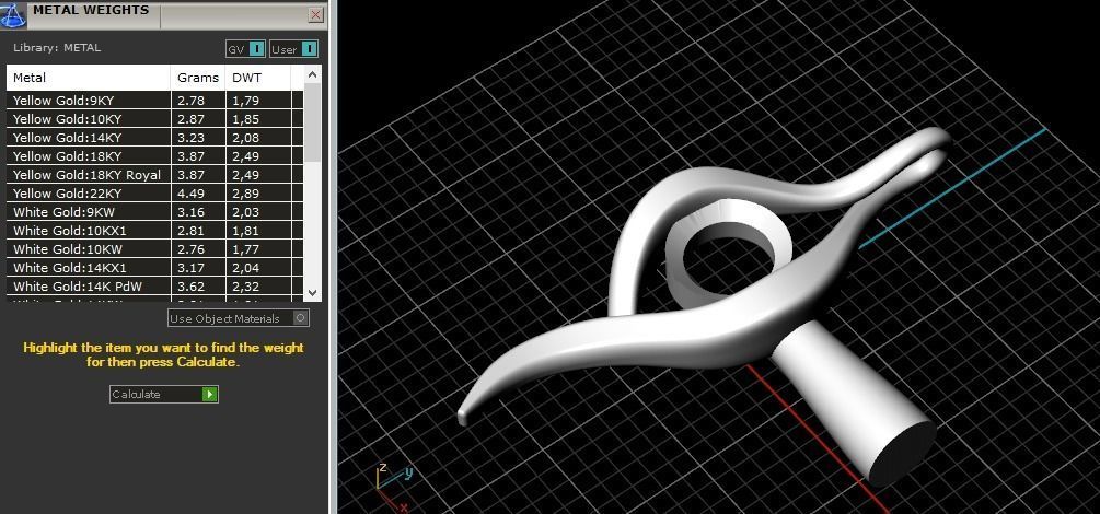 485 Pendant with one stone 3D print model_7