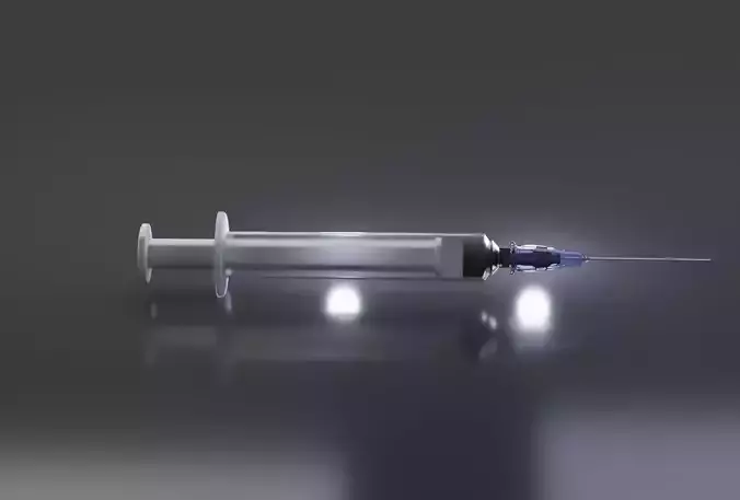 Injection-low poly model injection syringe