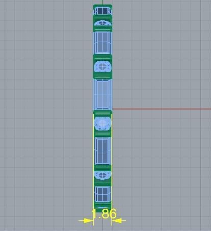 479 Ring with baguette stones 3D print model_5