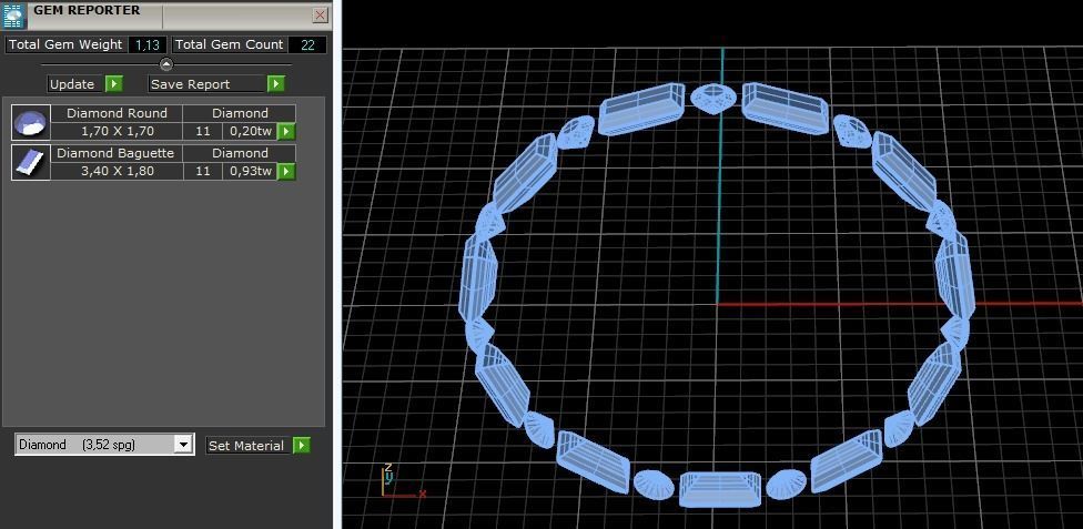 479 Ring with baguette stones 3D print model_9