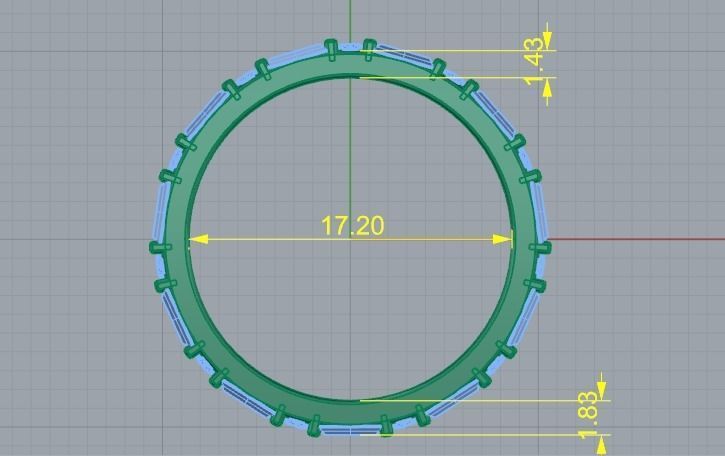 479 Ring with baguette stones 3D print model_4