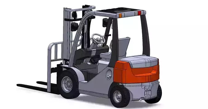 Forklift truck 3D model