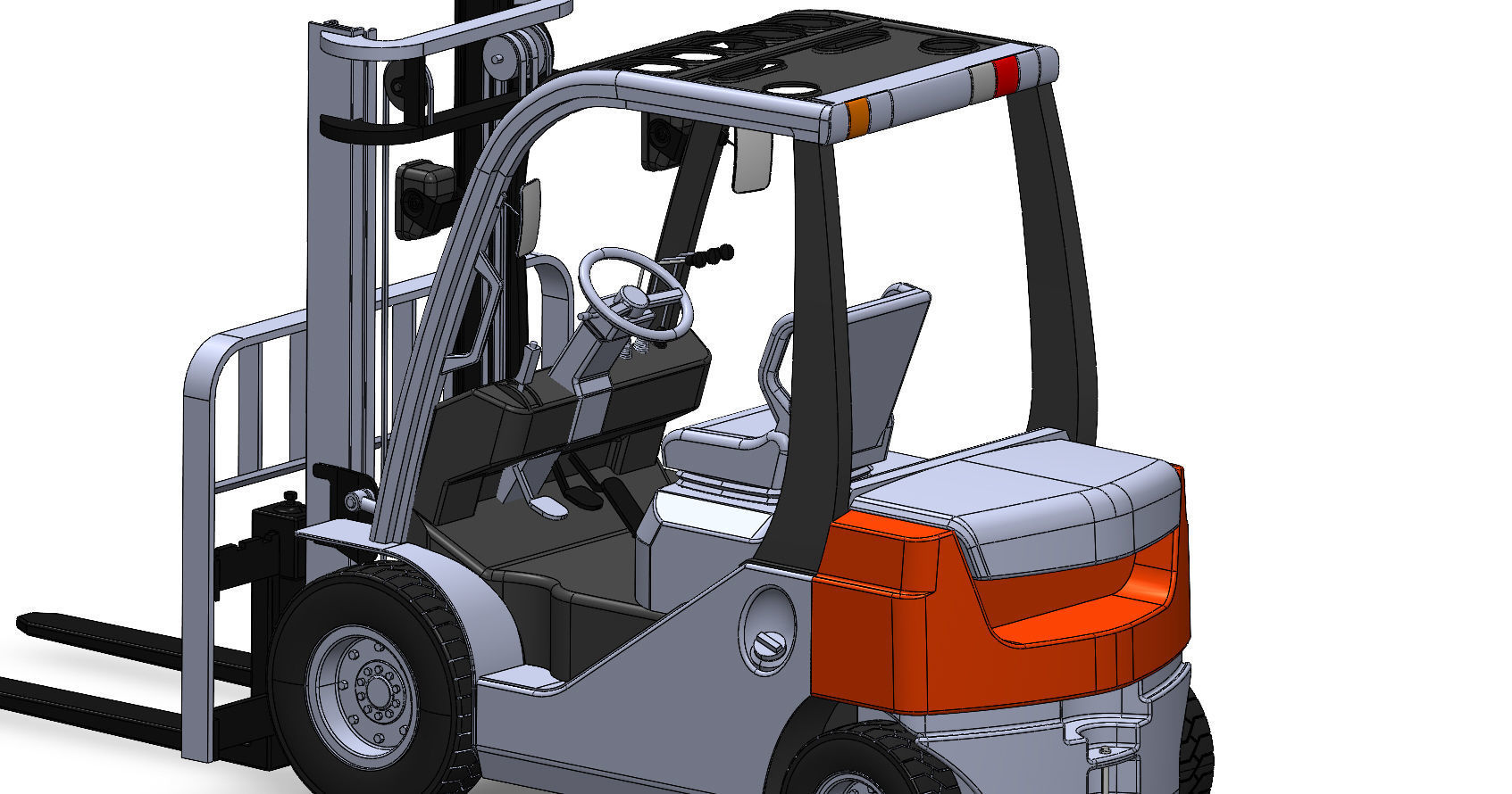 Forklift truck 3D model | CGTrader