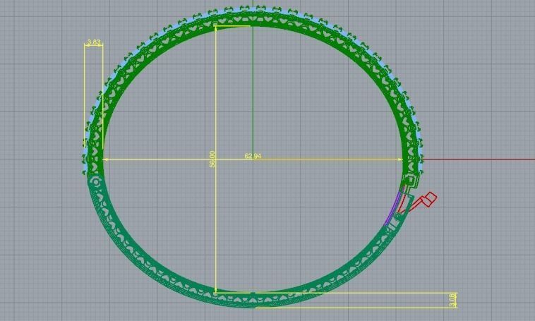 476 Bracelet with stones 3D print model_6