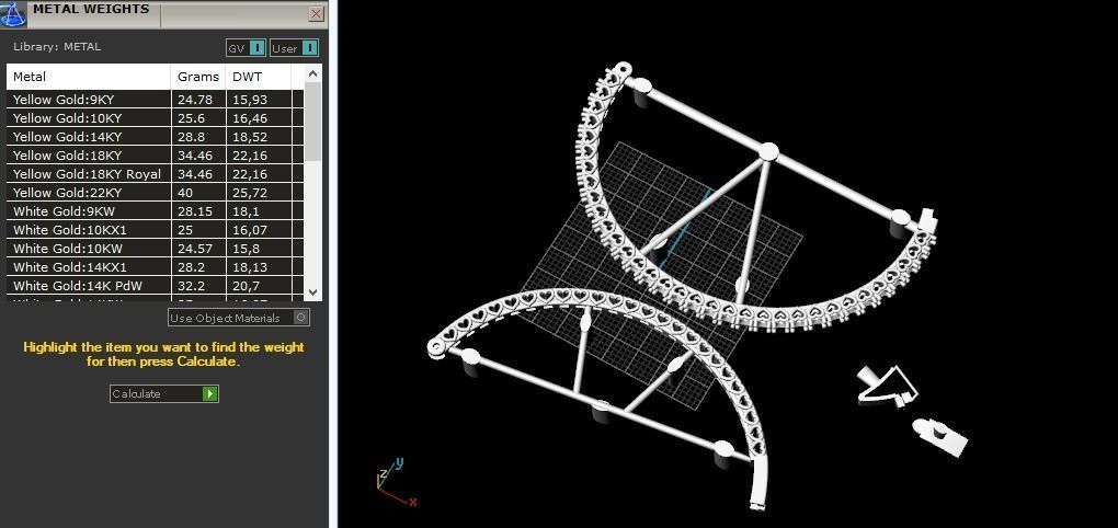 476 Bracelet with stones 3D print model_4