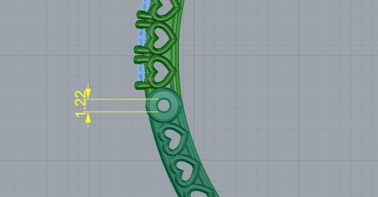 476 Bracelet with stones 3D print model_7