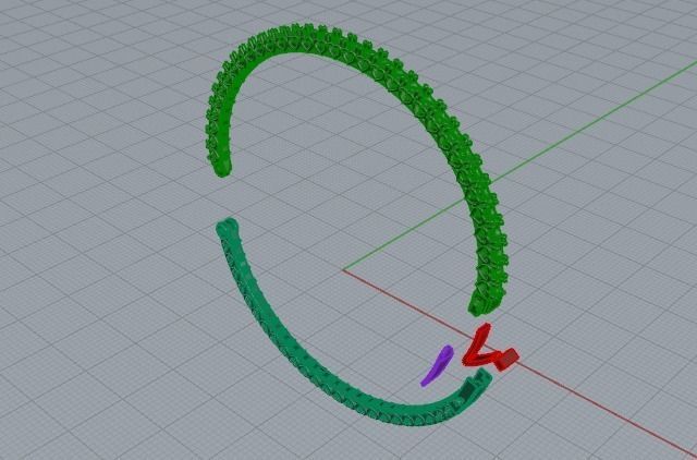 476 Bracelet with stones 3D print model_9