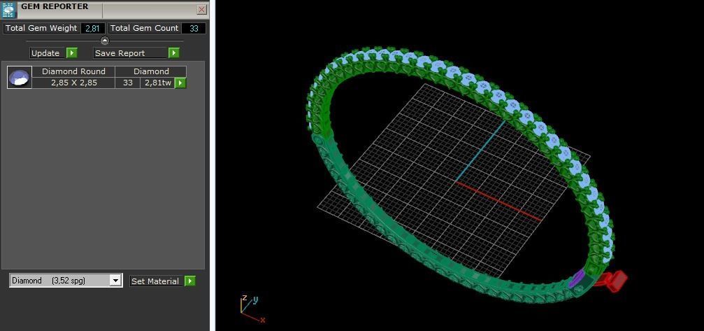 476 Bracelet with stones 3D print model_5