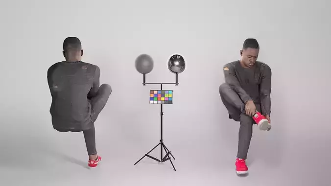 Guy putting on his shoes 323