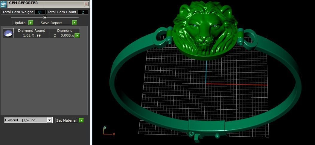 472 Bracelet lion 3D print model_13