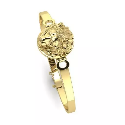472 Bracelet lion 3D print model_0