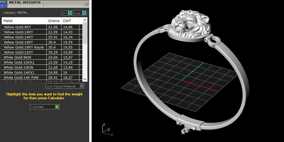 472 Bracelet lion 3D print model_12
