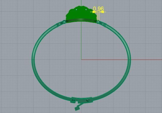 472 Bracelet lion 3D print model_8