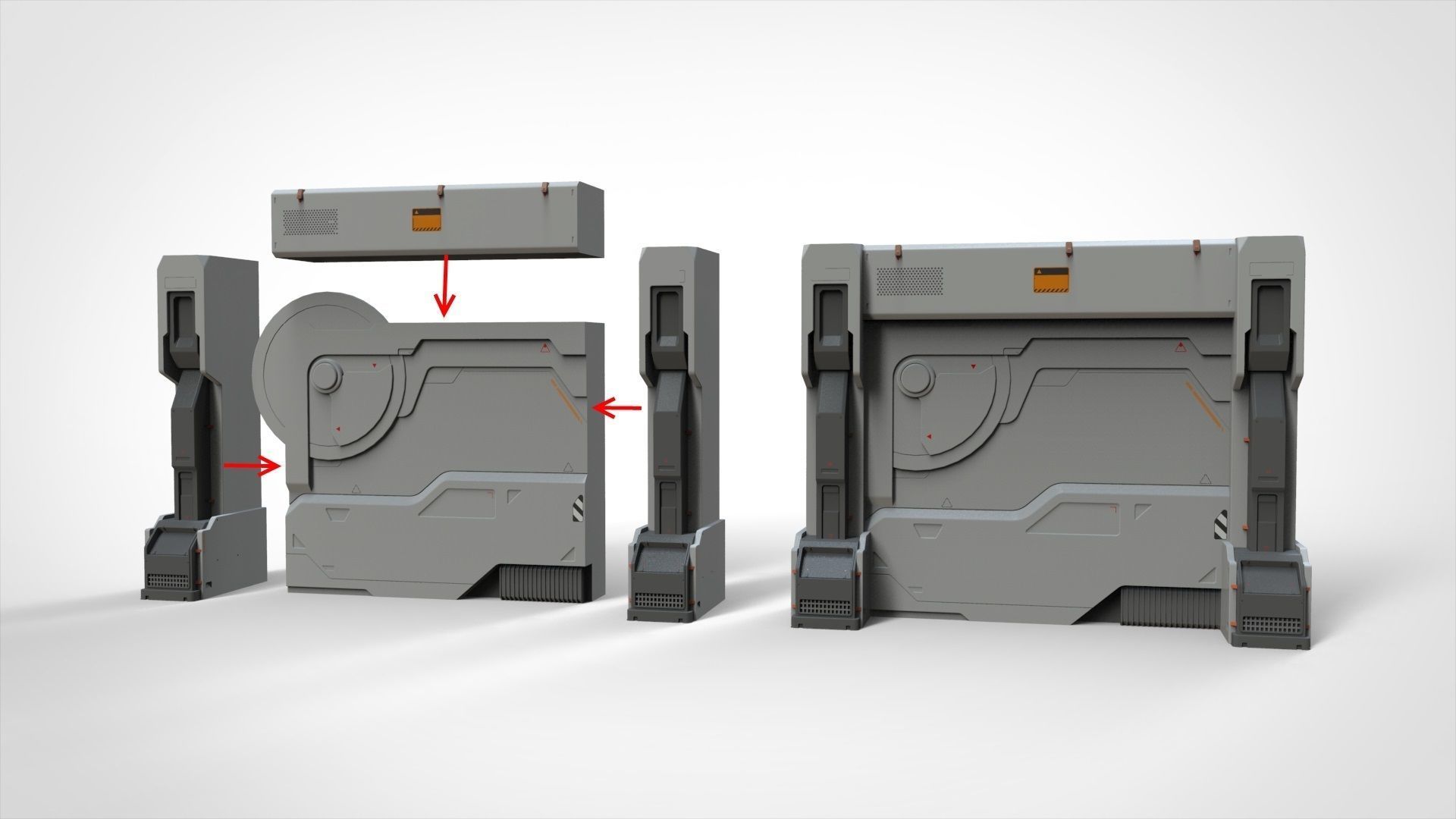 sci-fi Architecture kitbash 33 3D model_17