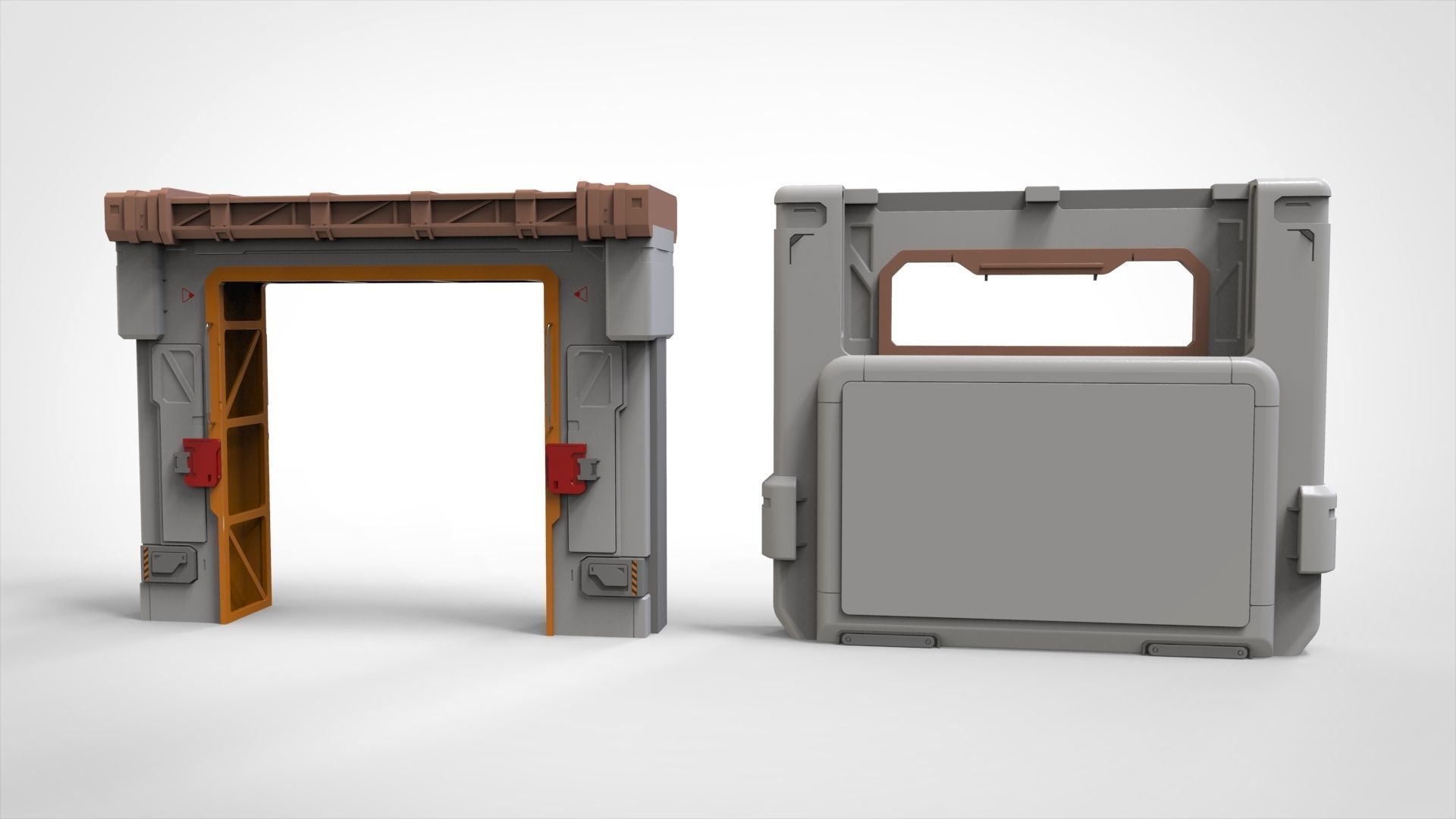 sci-fi Architecture kitbash 33 3D model_11