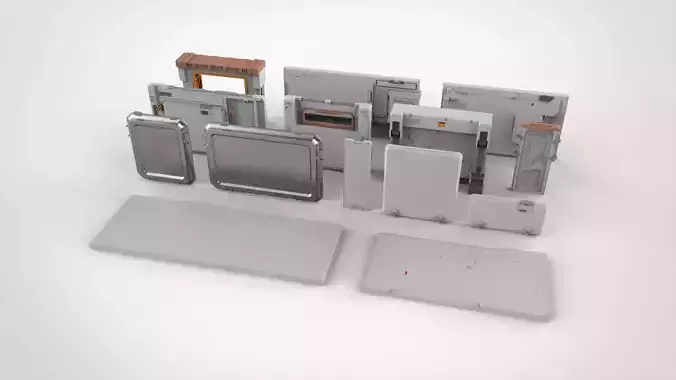sci-fi Architecture kitbash 33 3D model
